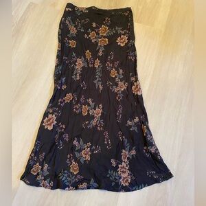 Floral cotton maxi skirt